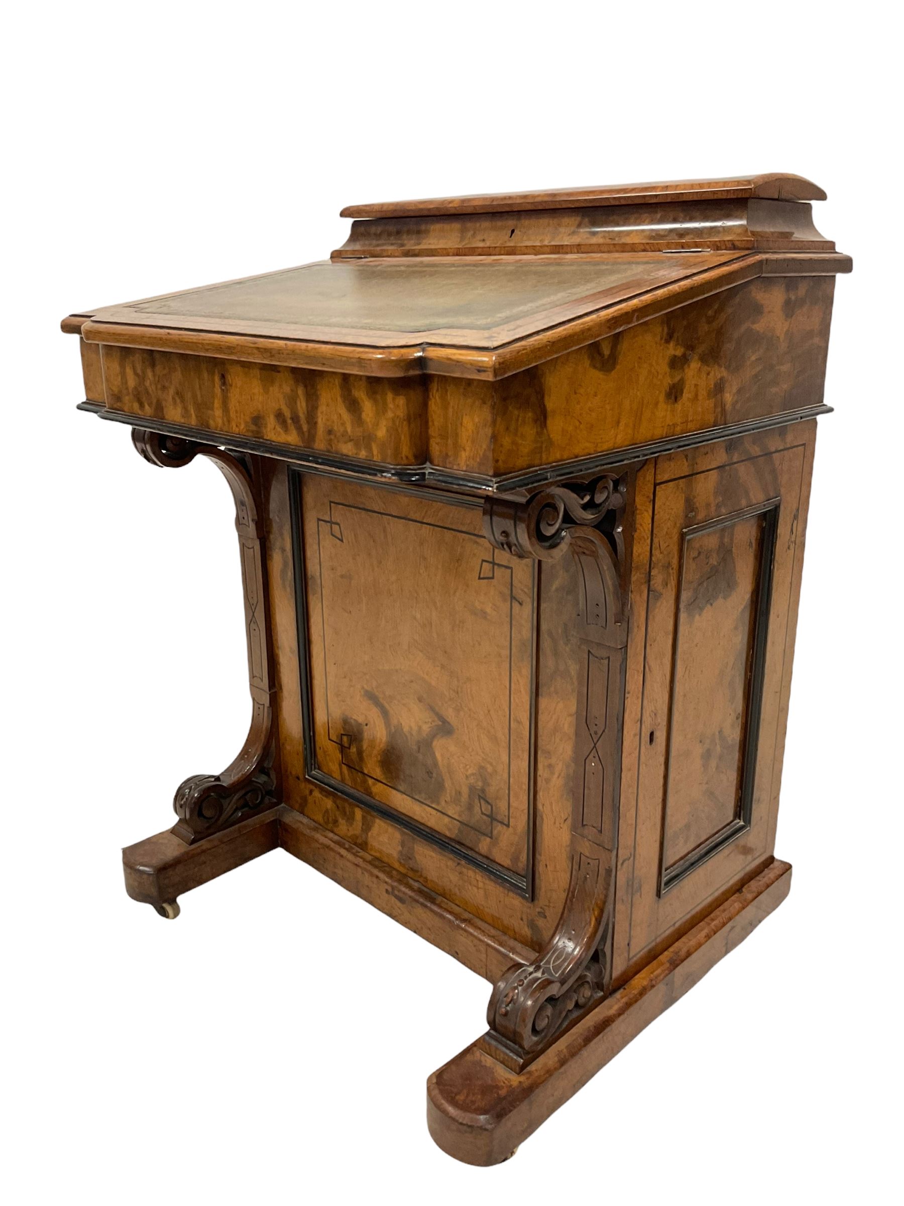 Victorian walnut davenport - Image 2 of 6