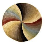 Nourison Mondrian circular swirl rug