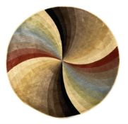 Nourison Mondrian circular swirl rug