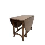 20th century mahogany drop leaf table