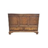 18th century oak mule chest