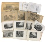 Large collection of 18th and 19th century engravings and etchings of predominantly landscape scenes