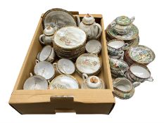 Chinese Canton tea service together with a Japanese eggshell tea service