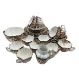 19th/ early 20th century floral shaped tea set