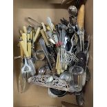 Quantity of assorted plated cutlery