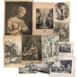 Large collection of 18th and 19th century engravings and etchings including after Raphael (1483-1520