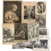 Large collection of 18th and 19th century engravings and etchings including after Raphael (1483-1520