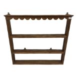 Oak plate rack