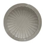 Modern Chinese style glazed charger with fluted interior