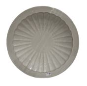 Modern Chinese style glazed charger with fluted interior