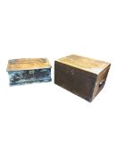 Small camphor wood chest with a small pine and oak storage box