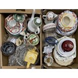 Two boxes of china and glass including Sylvac beetroot jar