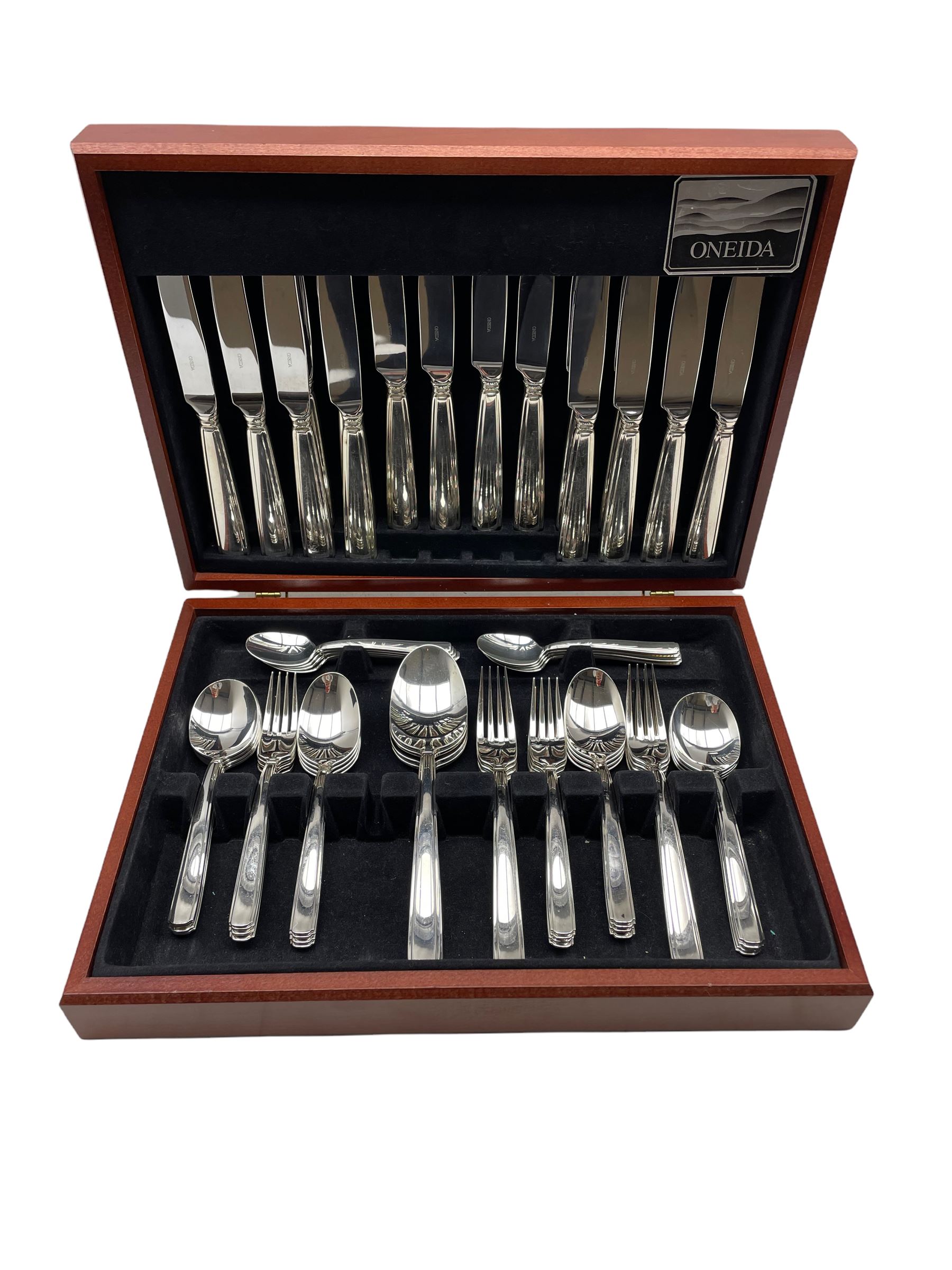 Oneida canteen of stainless steel cutlery