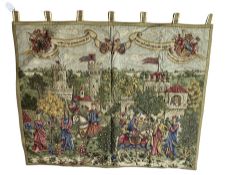 Medieval style German tapestry wall hanging
