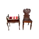 Early 19th century mahogany hall chair