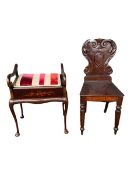 Early 19th century mahogany hall chair