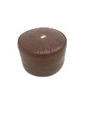 Small leather bean bag footstool