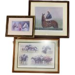 Set three racing prints including Philip Toon max 38cm x 59cm (3)