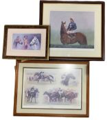 Set three racing prints including Philip Toon max 38cm x 59cm (3)
