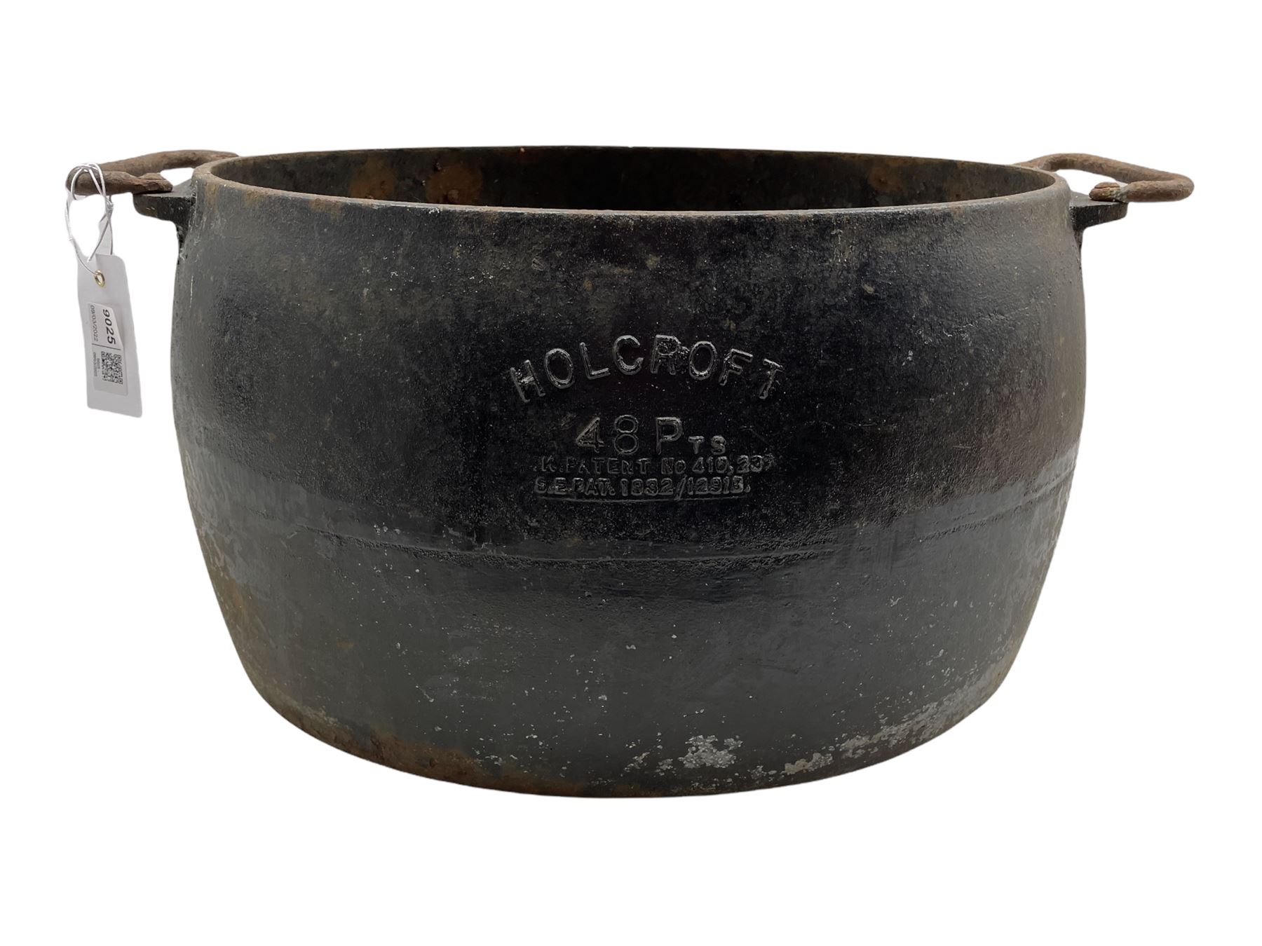Holcroft 48 pint cast iron cooking pot W39cm