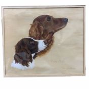 Patricia Bradley (British Contemporary): 'Candy & Murphy' two Spaniels