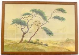 After Jan Kagie Jr (Dutch 1907-1991): 'Meiendel' - Windswept Trees