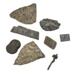 Various fossils and a Roman metal artefact