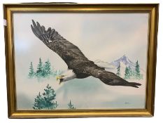 Lora Rose Knott (American 20th century): Soaring Eagle