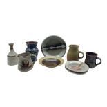 Early David Lloyd-Jones (British 1928-1994) stoneware footed bowl and jug