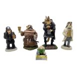 Five Robert Harrop figures comprising three Doggie People: 'Bulldog Friar Tuck'