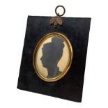 George IV miniature silhouette portrait of Frances Moseley (Sister of Lucy Onslow)