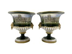 Pair of Royal Worcester York Minster Restoration vases produced by order of the Dean and Chapter of