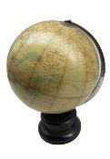Philips 10 inch terrestrial globe on wooden stand H36cm