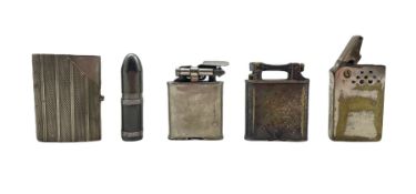 Dunhill 1930s lighter with lifting arm in silver plated case Pat.No. 390107