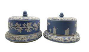 Two 19th/ early 20th century Jasperware Cheese domes (2)