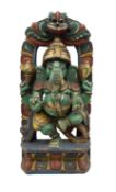 Indian carved and painted model of Ganesh H60cm