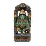 Indian carved and painted model of Ganesh H60cm