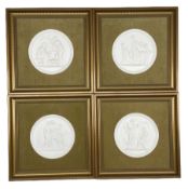 Set of four Royal Copenhagen four seasons plaques D14cm