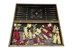 Chinese lacquer folding games box