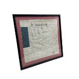 18th century legal document in the court of common pleas appointing an attorney June 1777 26cm x 27c