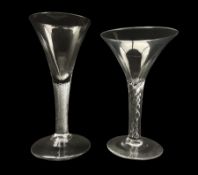Two 19th/ early 20th century wine glasses