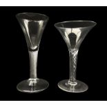 Two 19th/ early 20th century wine glasses