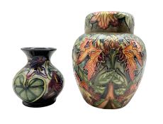 Moorcroft 'Flames of the Forest' pattern ginger jar and cover by Philip Gibson