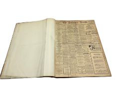 Bound volume of Yorkshire Herald 1933 and another Wharfedale and Airedale Observer 1952