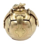 9ct gold and silver Masonic ball pendant/charm