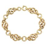 9ct gold infinity link bracelet