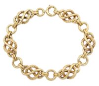 9ct gold infinity link bracelet