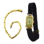 Early 20th century 18ct gold ladies manual wind wristwatch