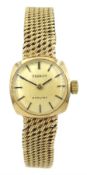 Tissot Stylist 9ct gold ladies manual wind bracelet wristwatch