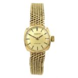 Tissot Stylist 9ct gold ladies manual wind bracelet wristwatch